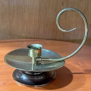 Baldwin Handheld Brass Candle Holder